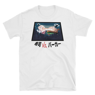 Sushi Vs. Burger Unisex Anime T-Shirt
